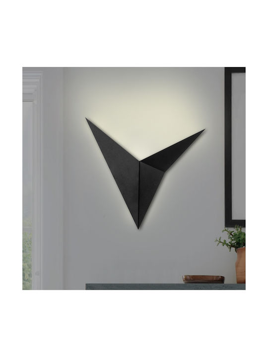 Megapap Bird Φωτιστικό Τοίχου Μαύρο 34x34x5εκ.