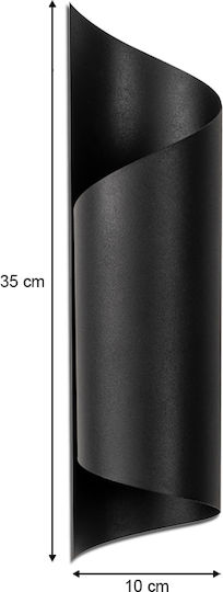 Megapap Sivani Modern Lamp Wall with Socket E27 Black 10x35cm