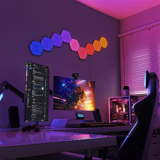 Nanoleaf Shapes Декоративна Лампа Шестоъгълник Черен 3бр