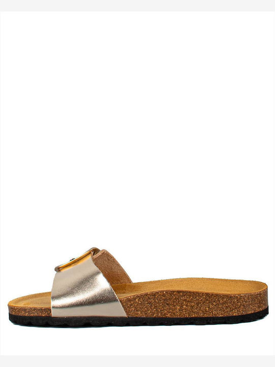 Oak & Hyde Women's Flat Sandals Anatomic in Gold Color