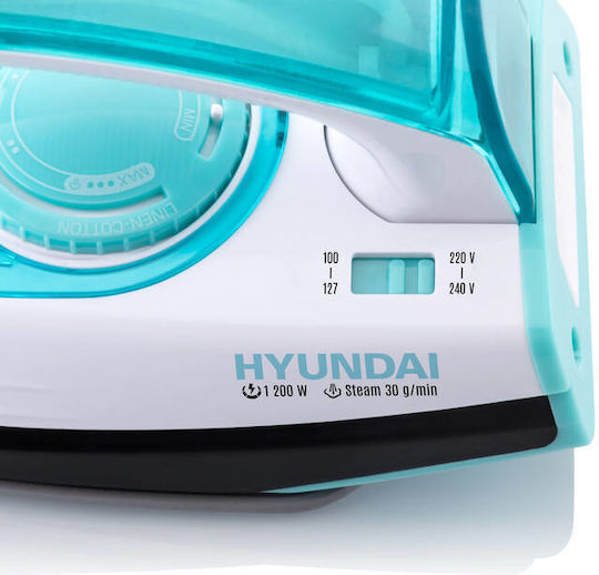 Hyundai Steam Iron 1200W with Ceramic Plate and Continuous Steam Supply 30g/min