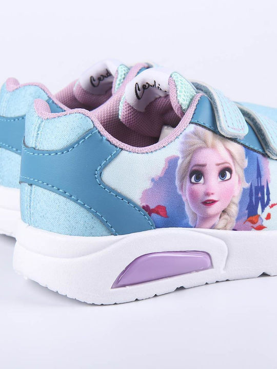 Sneakers Frozen με φωτάκια 5107 γαλάζια 28