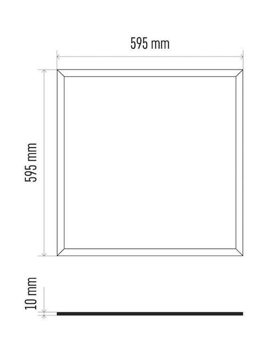 Emos Square LED Panel 48W with Natural White Light 60x60cm