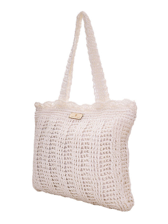 Bag to Bag Ψάθινη Women's Bag Shoulder White