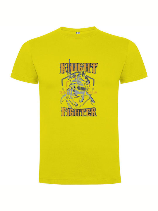 iLovePrints Fantasy Knight Rider T-shirt Yellow