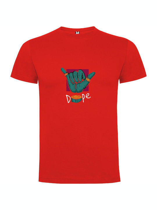 iLovePrints Dope Finger Artistry T-shirt Red