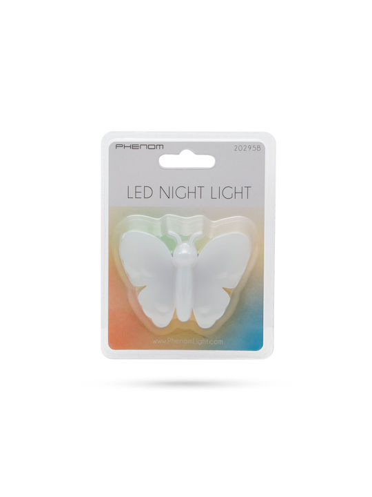 Phenom Φωτάκι Νυκτός LED Butterfly Ρεύματος Πολύχρωμo Θερμό