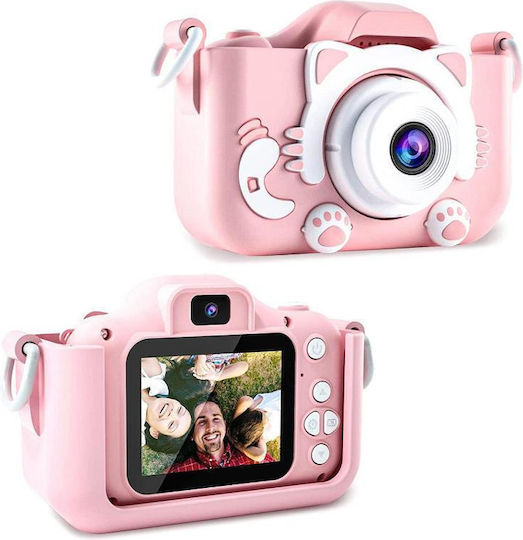 Wowkids Compact Φωτογραφική Μηχανή 8MP Οπτικού Ζουμ 100x με Οθόνη 2" Ροζ