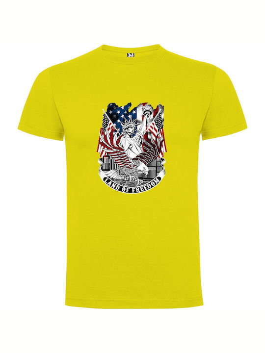 iLovePrints Liberty's Emblematic Celebration T-shirt Yellow