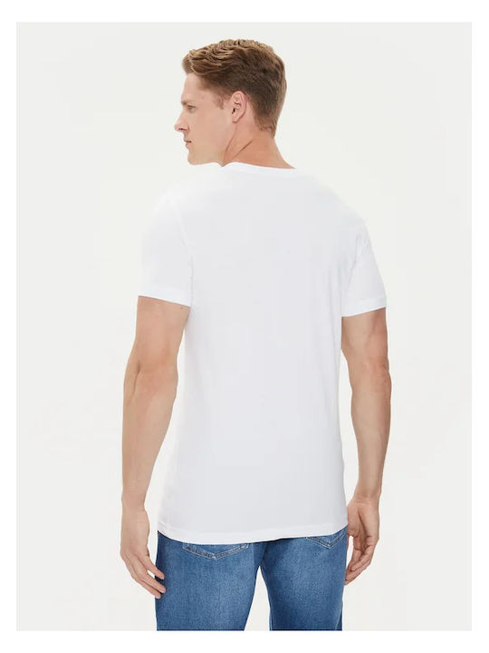 Calvin Klein Monogram T-shirt Bărbătesc cu Mânecă Scurtă White