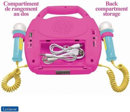 Lexibook Ηχείο Karaoke με Ασύρματα Μικρόφωνα Minnie Mouse Light-up Ροζ