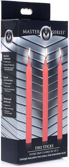 Master Series Fire Sticks Accesorii BDSM în Culoare Roșu 3buc