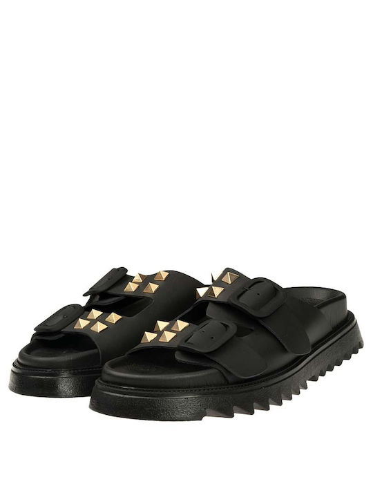 Mille Luci Anatomic Leather Women's Sandals Black