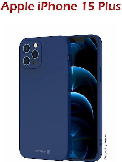 Swissten Back Cover Silicon Albastru (iPhone 15 Pro)
