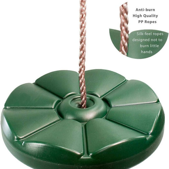 Κούνια Disc Agățată Plastică 29x29cm pentru 2+ Ani Verde