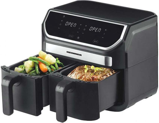 Heinner Friteuză cu aer cu Coș Detașabil Dublu 8.5lt Negru HAF-KDB1700BK