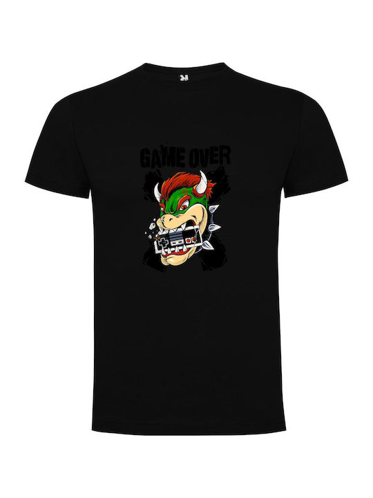 iLovePrints Horned Bowser Blaze T-shirt Black