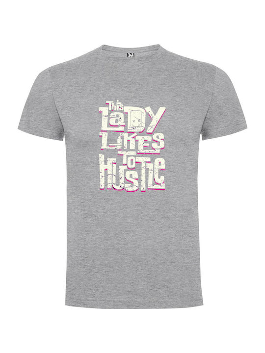 iLovePrints Hustle Chic T-shirt Gray