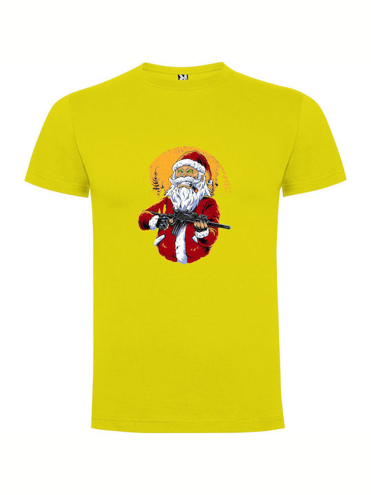 iLovePrints Santa's Deadly T-shirt Yellow