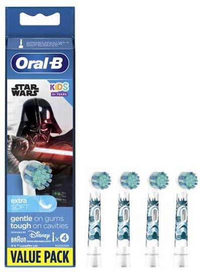 Oral-B Replacement Heads for Electric Toothbrush Stages Power 4 Pieces for 3+ Years Star Wars