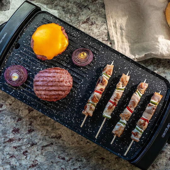 Cecotec Tasty&Grill 2500 RockWater MixGrill Επιτραπέζια Ηλεκτρική Ψησταριά Λείας και Αυλακωτής Πλάκας 2150W με Ρυθμιζόμενο Θερμοστάτη 45x25εκ.