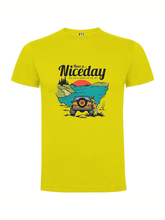 iLovePrints Yellow Car Serenity T-shirt Yellow