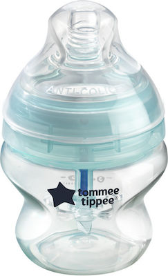 Tommee Tippee Plastic Bottle Advanced Anti-Colic with Silicone Nipple for 0+, 0+ m, months Transparent-Blue 150ml 1pcs