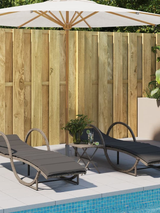 Ξαπλώστρα Rattan με Μαξιλάρι 60x199x42εκ. Ξαπλώστρα Rattan με Μαξιλάρι 60x199x42εκ.