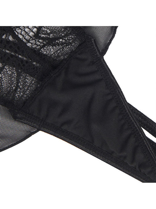 Subblime Bodysuit Sexy Marimi Mari Cu Dantelă Negru