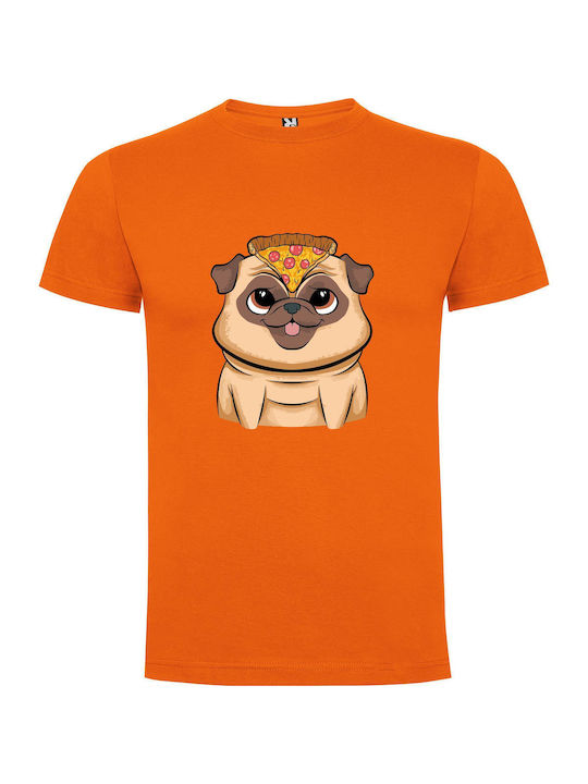 iLovePrints Pizza Pup Parade T-shirt Orange