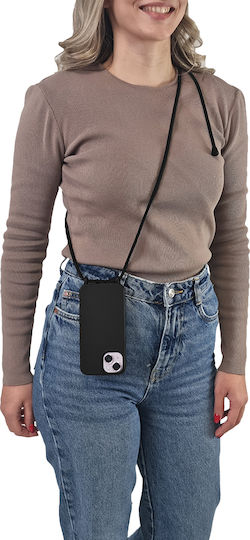 Silikon Kordel Tragetasche Sonique Xiaomi Poco X6 Pro 5g Schwarz Sonique Schwarz Poco X6 Pro 5g Rückseitenhüllen
