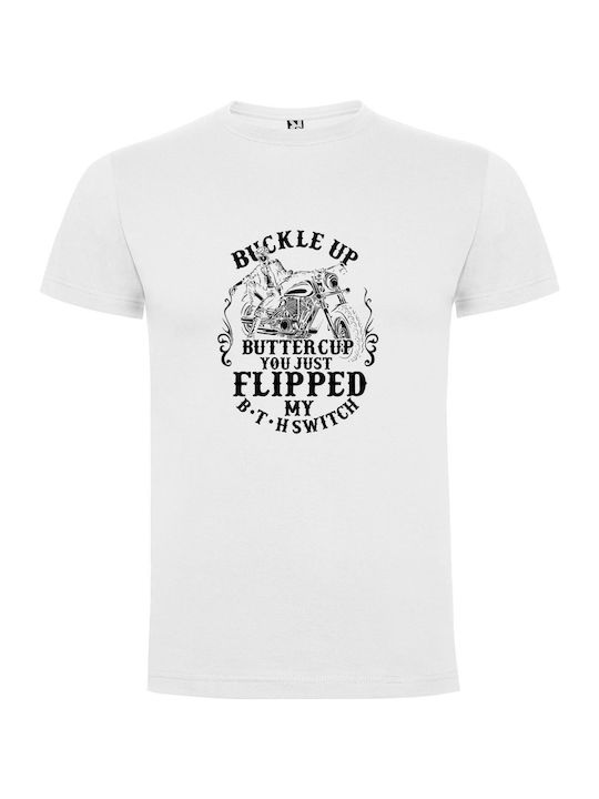 iLovePrints Buttercup's Biker Brigade T-shirt White