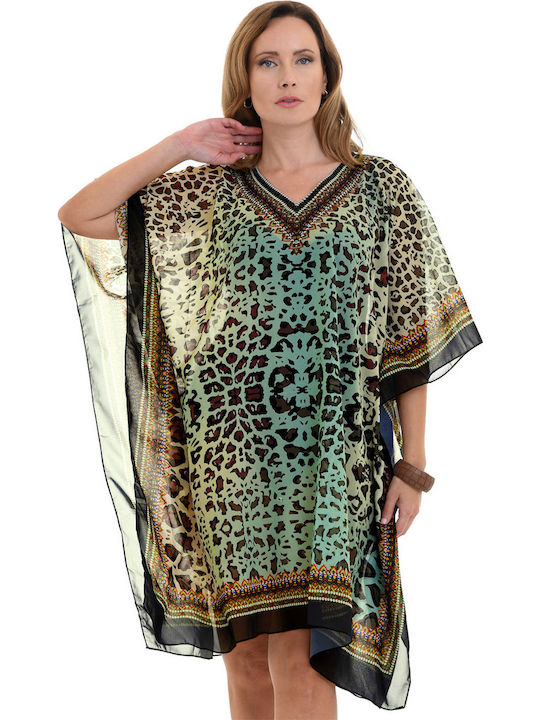 MiandMi Damen Kaftan Strand Blue