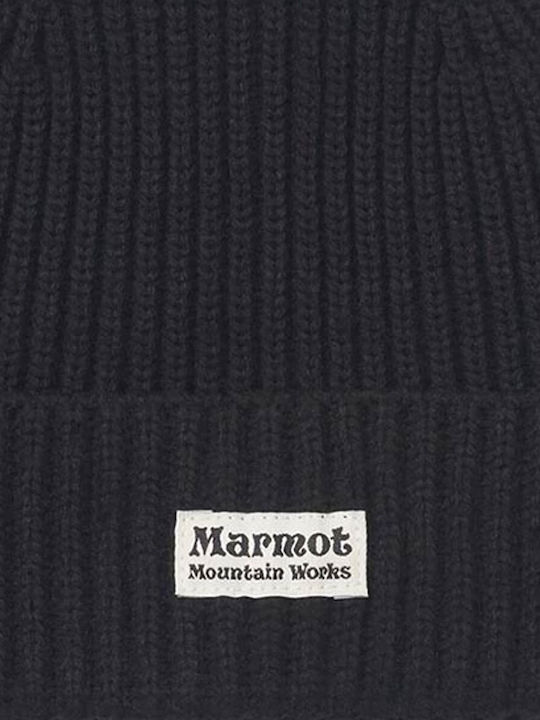 Beanie Unisex Σκούφος Πλεκτός σε Μαύρο χρώμα