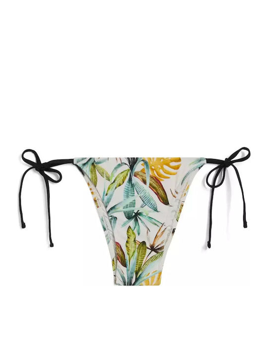 Bikini Slip με Κορδονάκια Multicolor