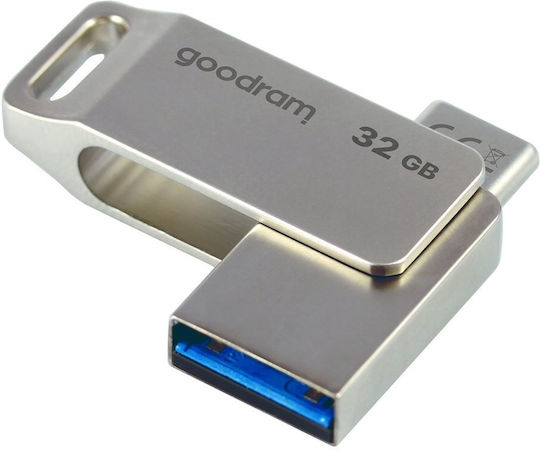 GoodRAM ODA3 32GB USB 3.2 Stick with connection USB-C & USB-A Silver