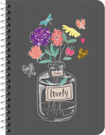 Pelikan Spiral Notebook Ruled B5 90 Sheets 3 Subjects Lady Lovely White 1pcs