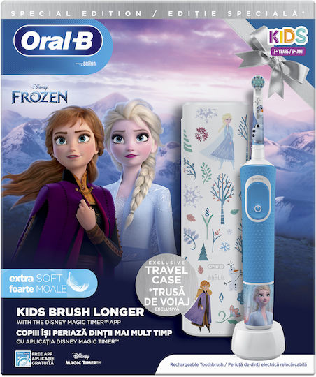 Oral-B Vitality Periuță de dinți electrică pentru 3+ ani 419563 Frozen 2 și trusa de călătorie