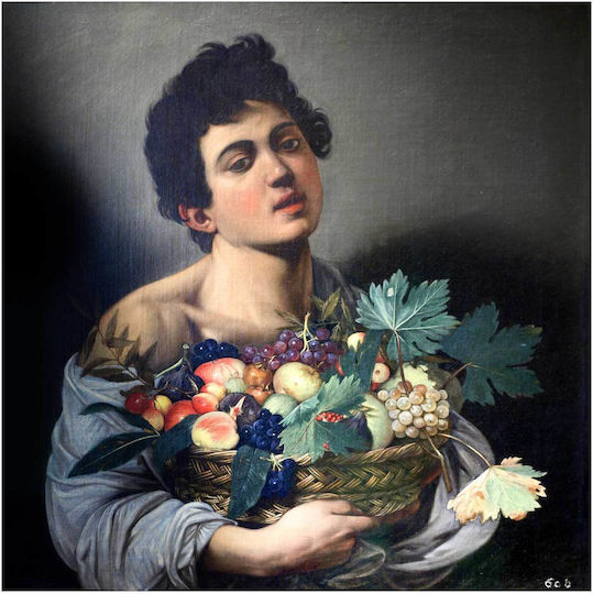 Caravaggio's Boy A Картина на Платно 110x110см