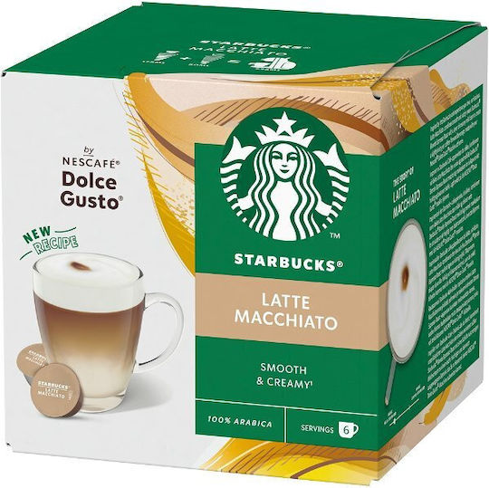 Starbucks Capsule Espresso Macchiato Compatibile cu Mașina Dolce Gusto 12capace
