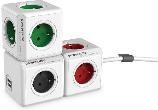 Allocacoc Original PowerCube 4 Позиции с USB-A