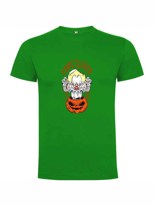 iLovePrints Pumpkin Clown Horrors T-shirt Green