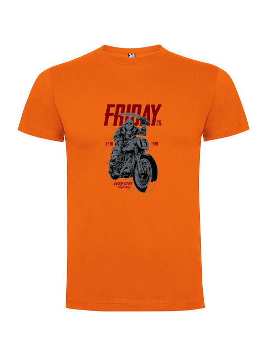 iLovePrints Glorious Metal Madness T-shirt Orange