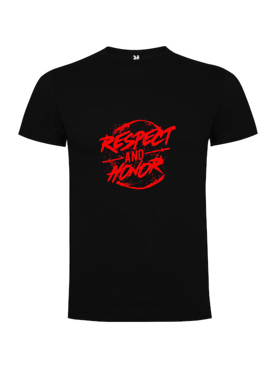 iLovePrints Scarlet Honor Artwork T-shirt Black