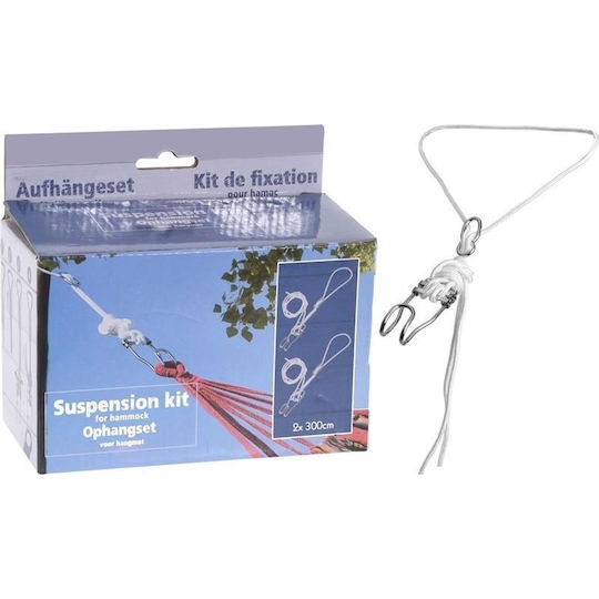 Hammock Fixing Set Hooks Ropes 120 Kg Resistance