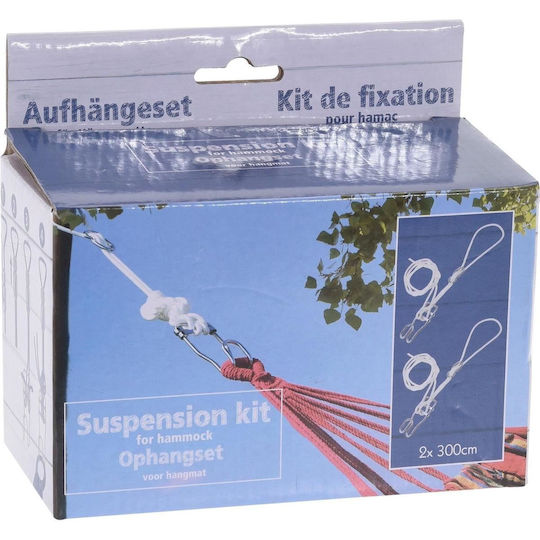 Hammock Fixing Set Hooks Ropes 120 Kg Resistance