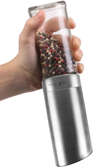 Vialli Design Ηλεκτρικός Μύλος Αλατιού Inox σε Γκρι Χρώμα 5.5cm