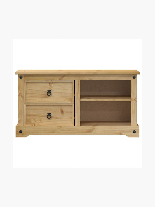 TV-Ständer Corona aus Massivholz Braune M100xT40xH52cm