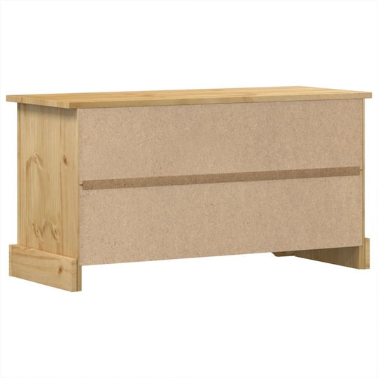 TV-Ständer Corona aus Massivholz Braune M100xT40xH52cm