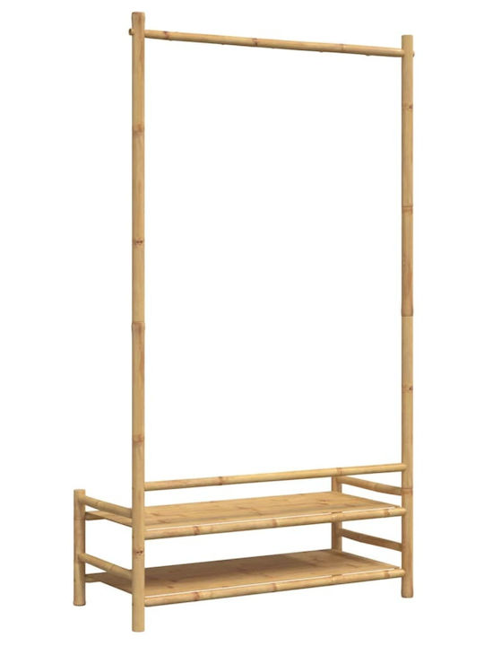 vidaXL Κρεμάστρα Δαπέδου από Bamboo Καφέ 103x40x183cm